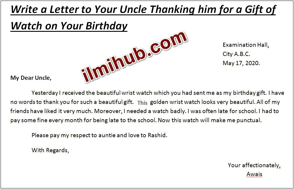 Happy Birthday Letter To Aunt Template