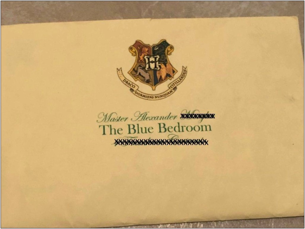 Harry Potter 11th Birthday Letter Template