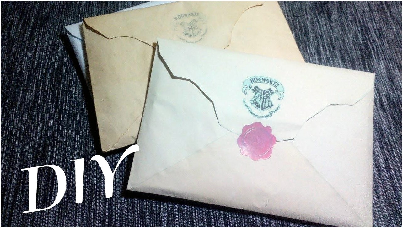 Harry Potter Acceptance Letter Envelope Template