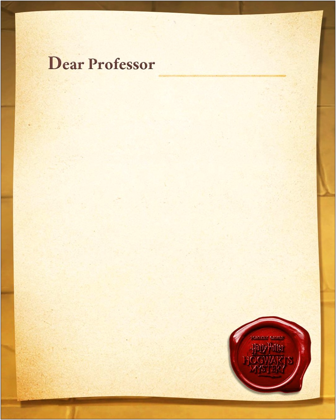 Harry Potter Acceptance Letter Template Envelope