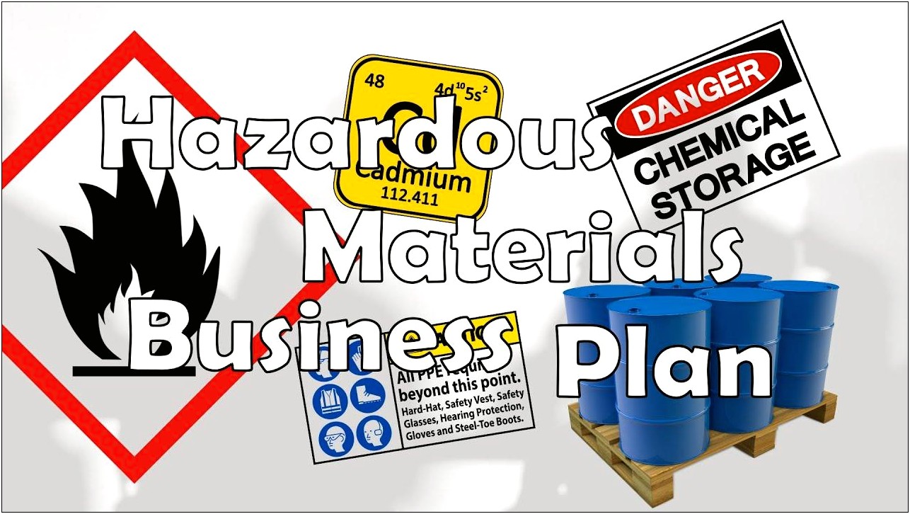 Hazardous Materials Business Plan California Template