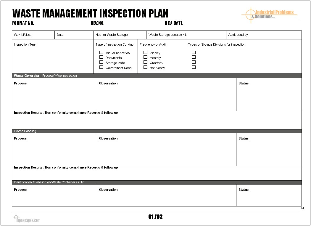 Hazardous Materials Management Plan Template California