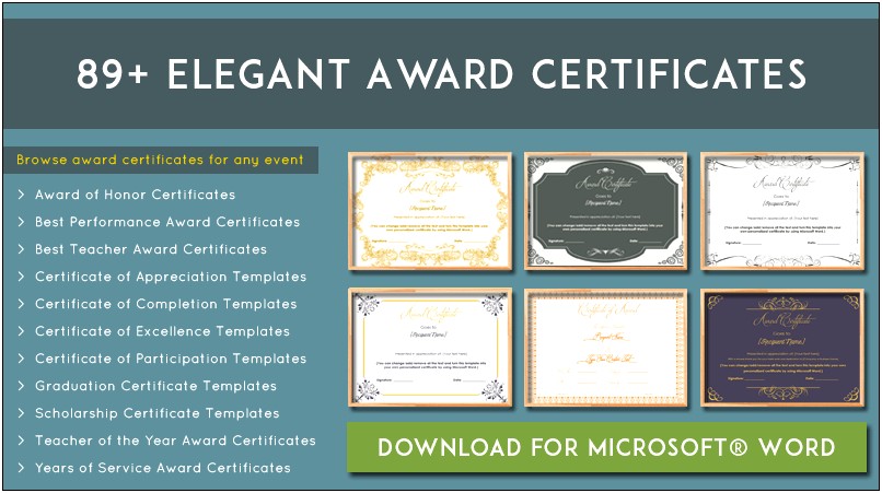High School Certificate Of Completion Word Template