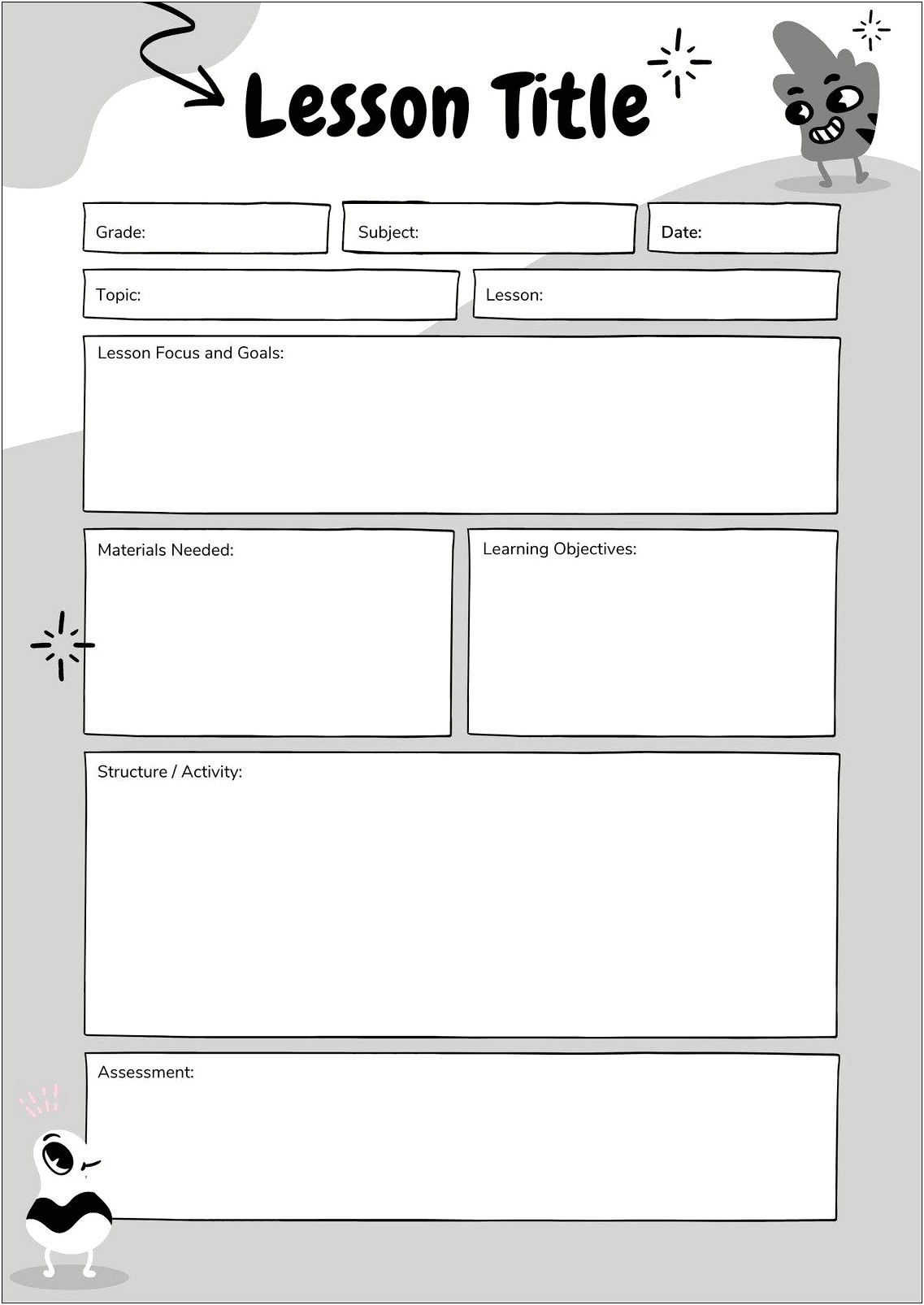 High School Ela Lesson Plan Template