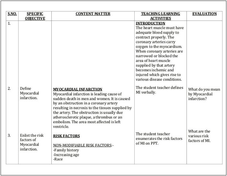 High School Health Lesson Plan Template