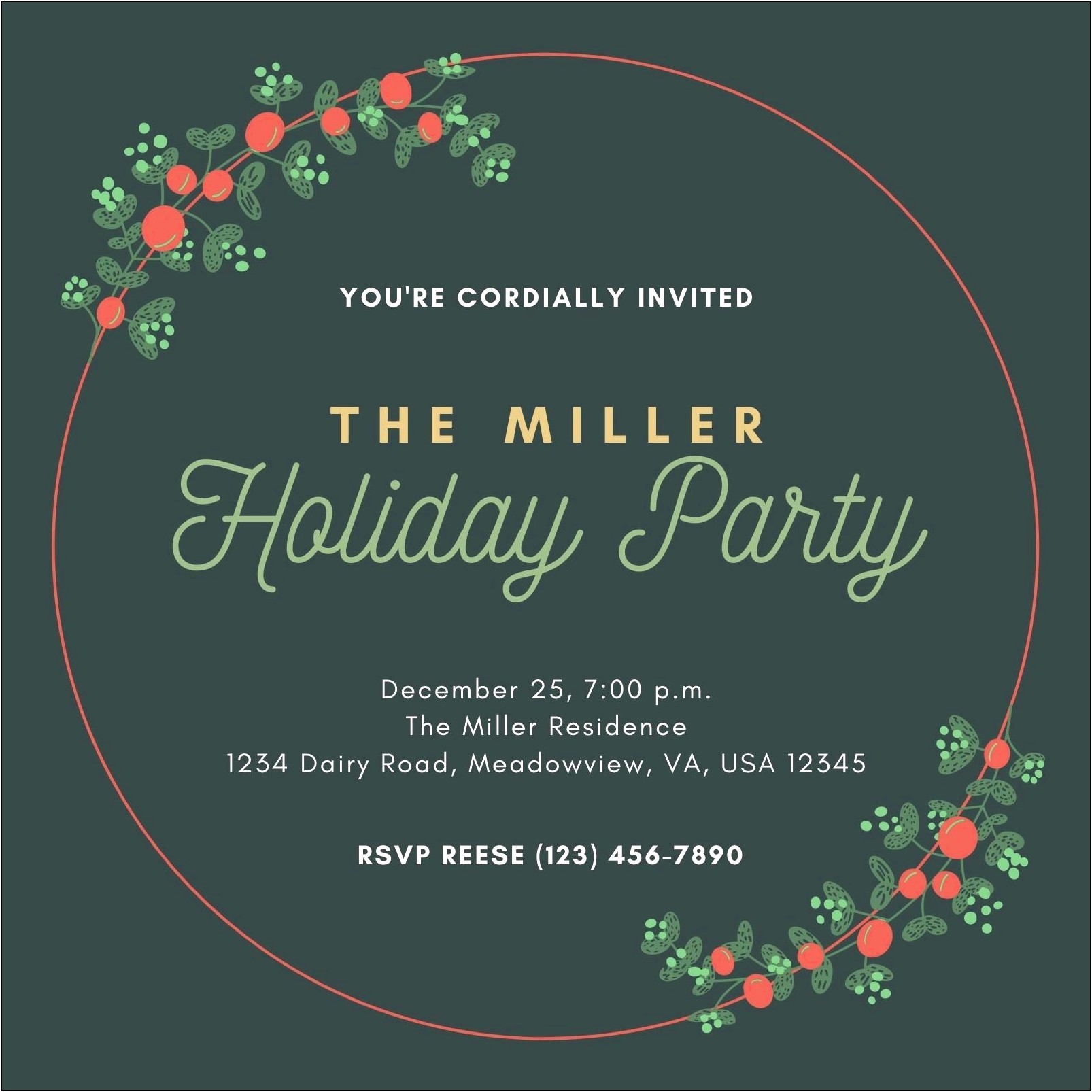 Holiday Party Flyer Template Word Free