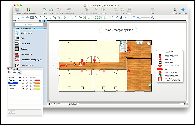 Home Fire Escape Plan Template 2 Story House