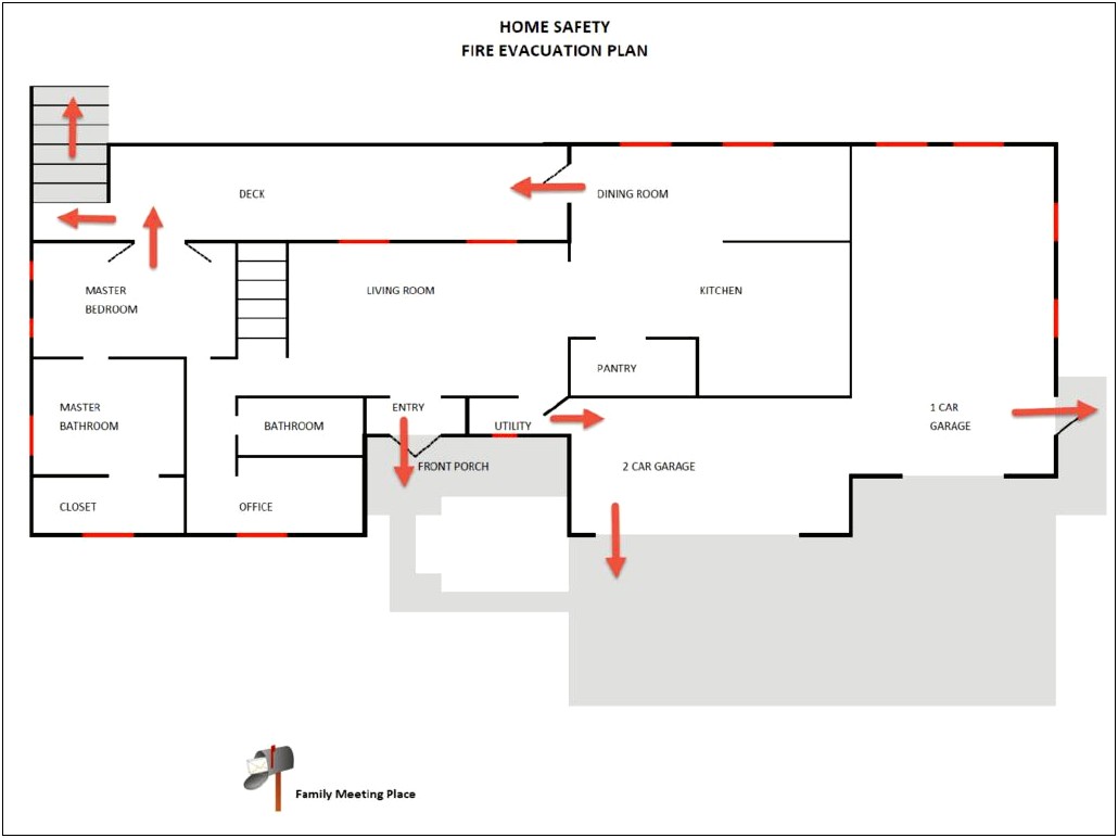 Home Fire Plan Escape Plan Template