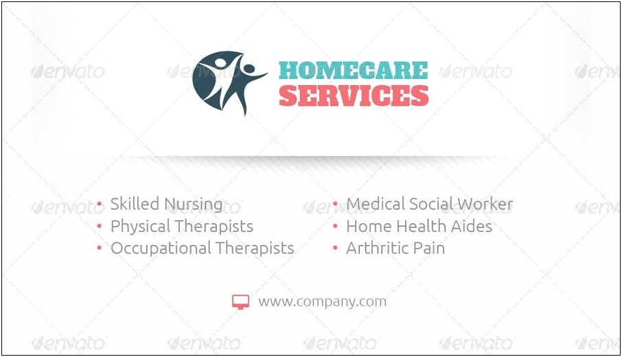 Home Health Care Business Card Template