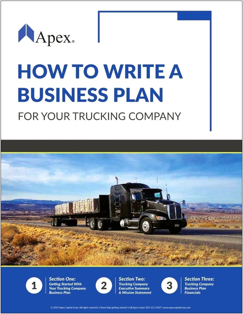 Hot Shot Trucking Business Plan Template