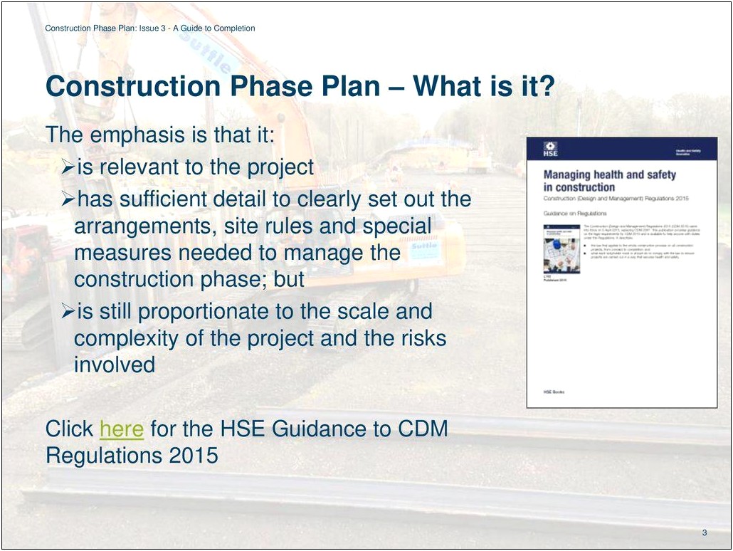 Hse Cdm Construction Phase Plan Template