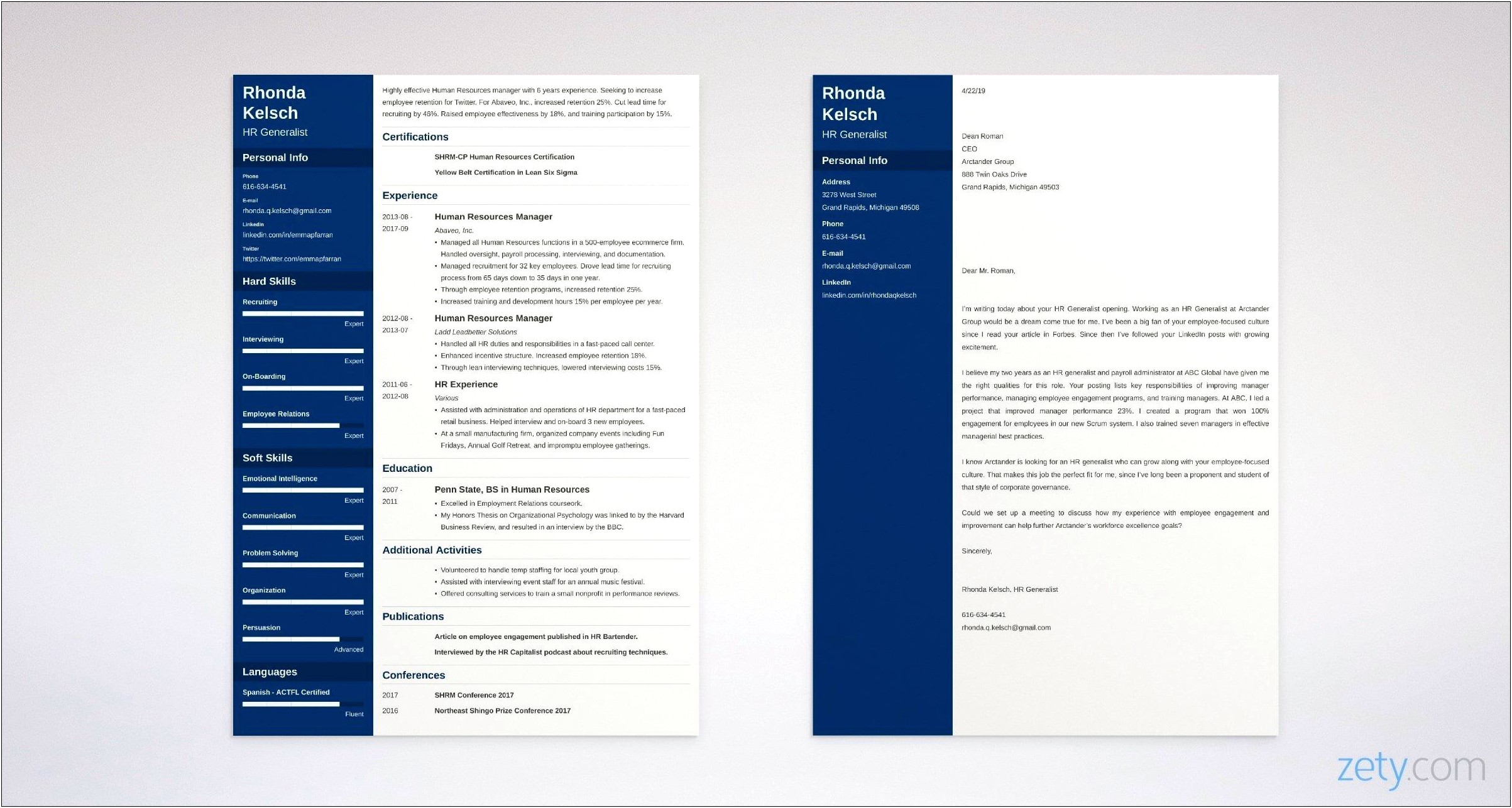 Human Resources Generalist Cover Letter Template