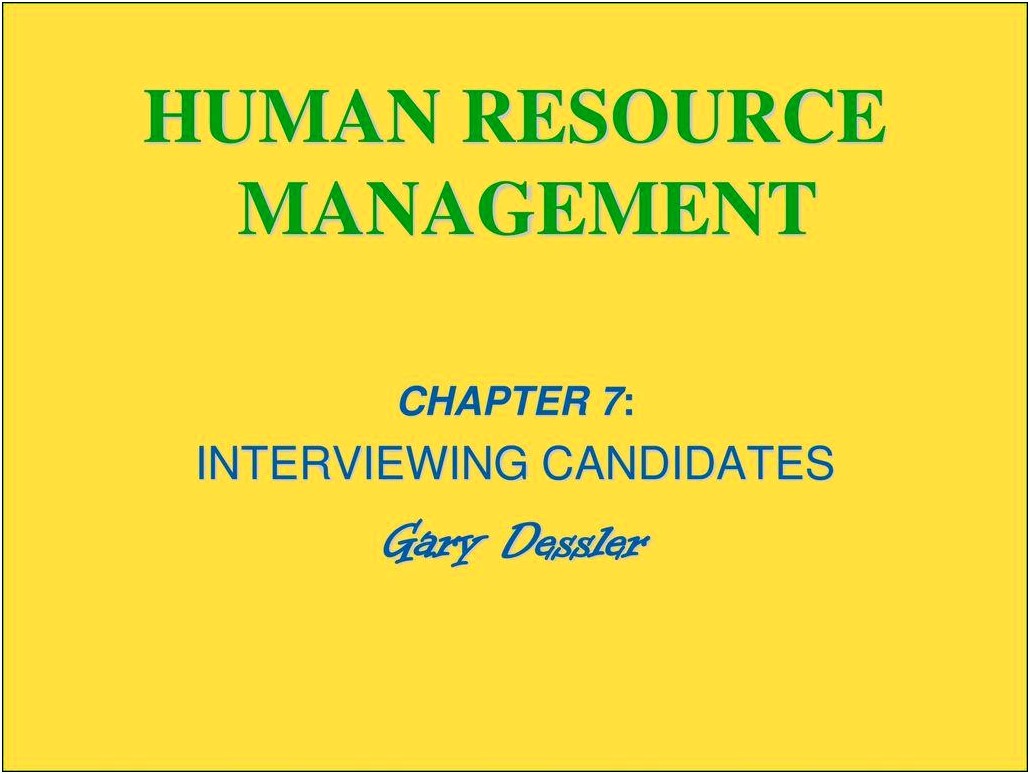 Human Resources Interview Plan Template Powerpoint