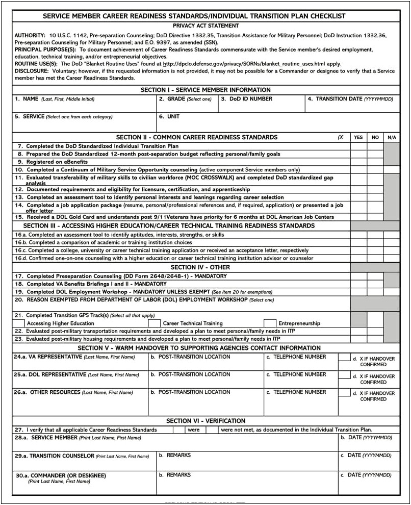 Human Resources Job Responsibilities Transition Plan Template