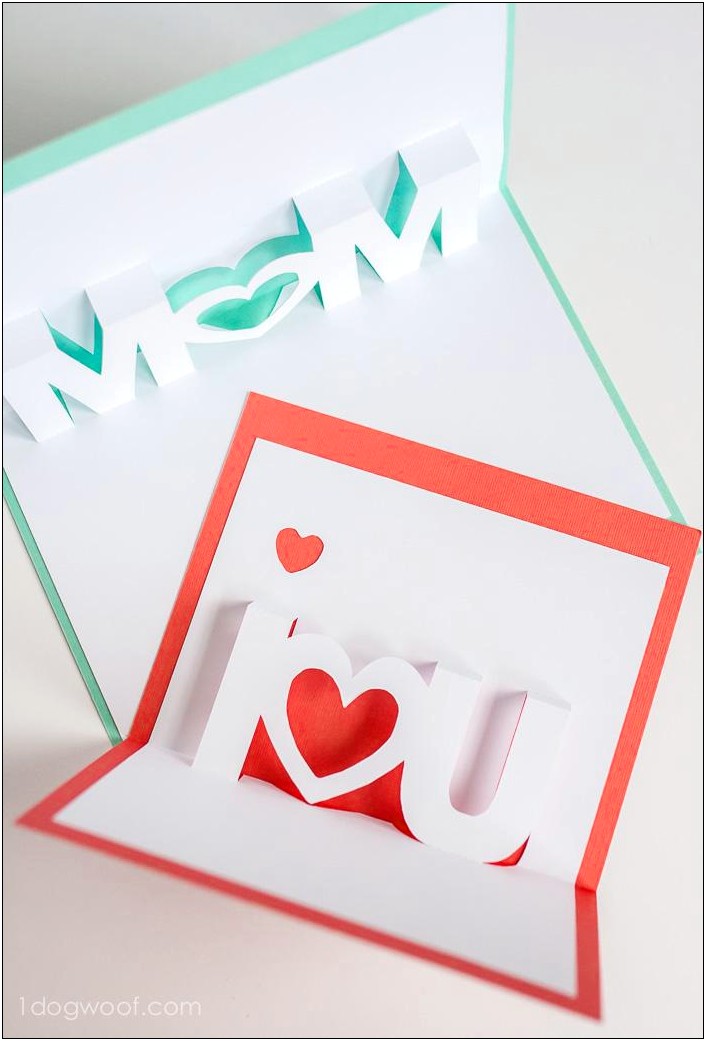 I Love You Pop Up Card Template