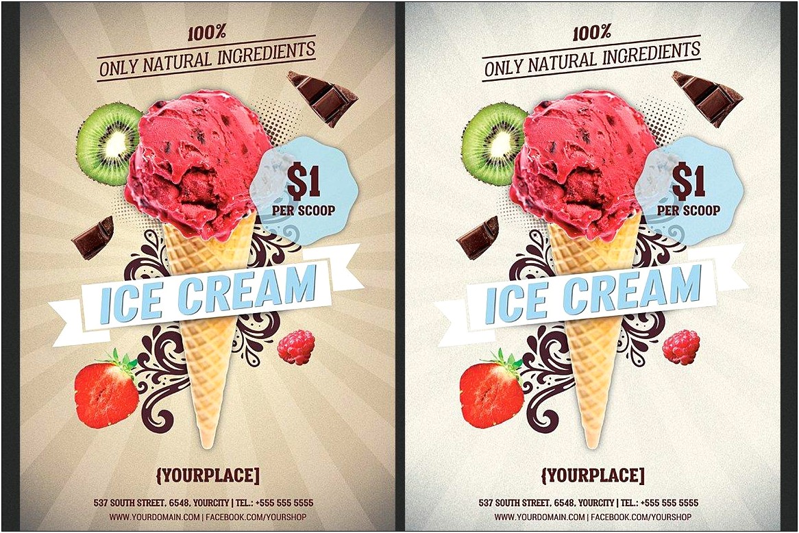 Ice Cream Flyer Templates In Word