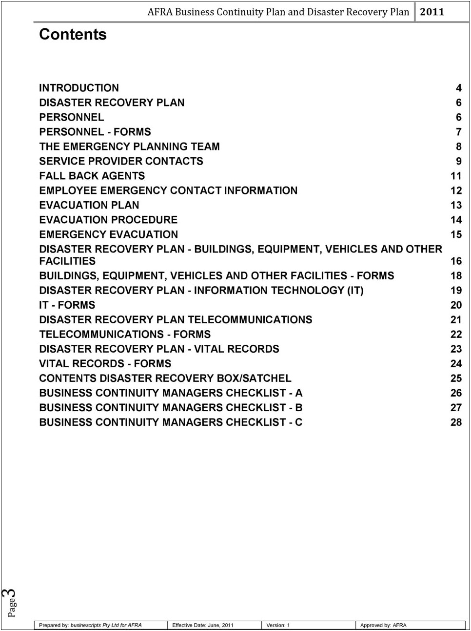 Ict Disaster Recovery Plan Template Australia