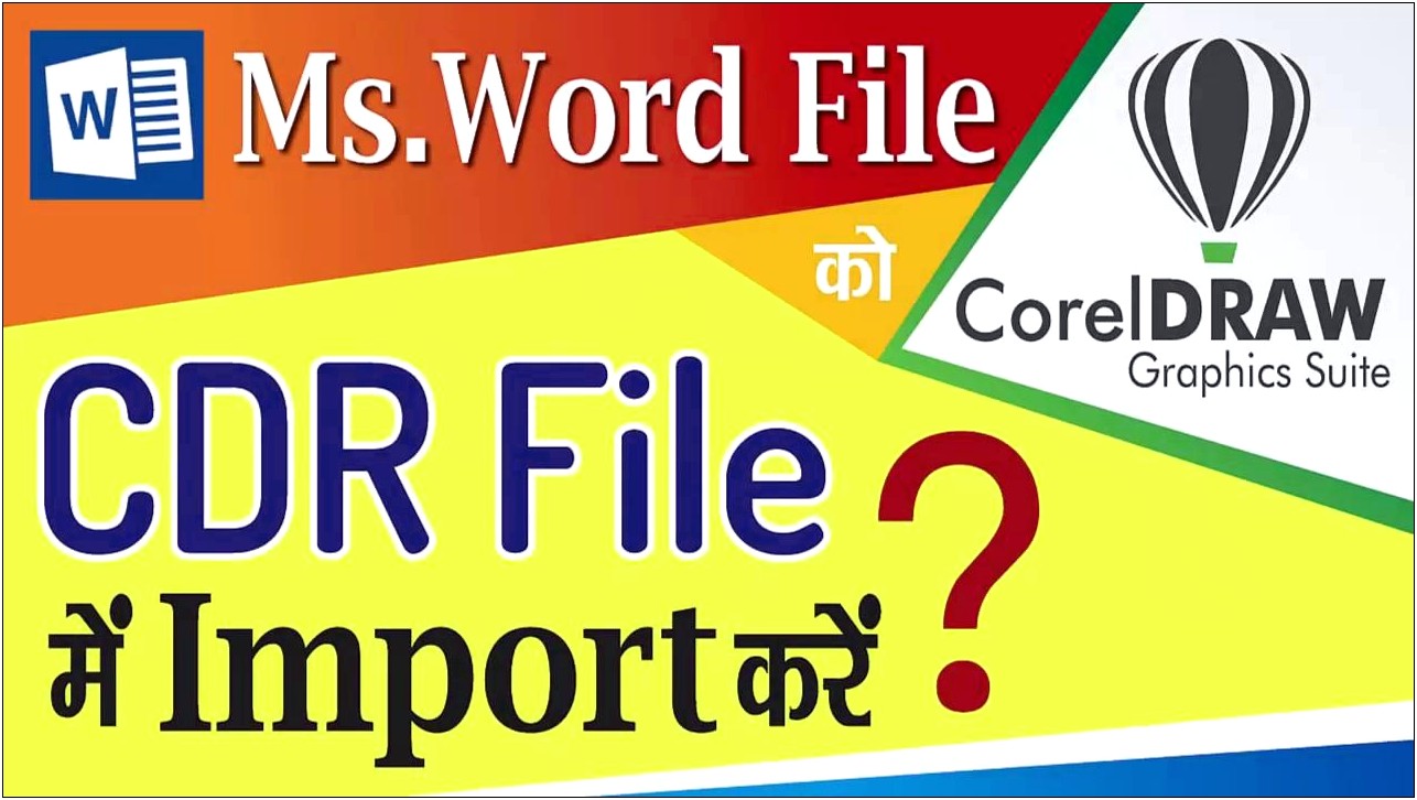 Import A Word Template Into Corel Draw 13