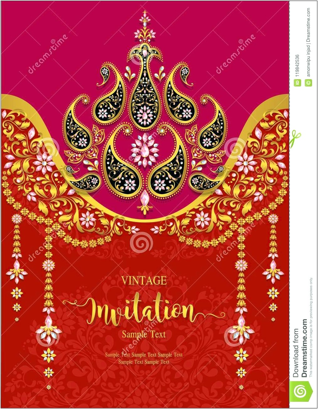 Indian Wedding Invitation Card Design Template