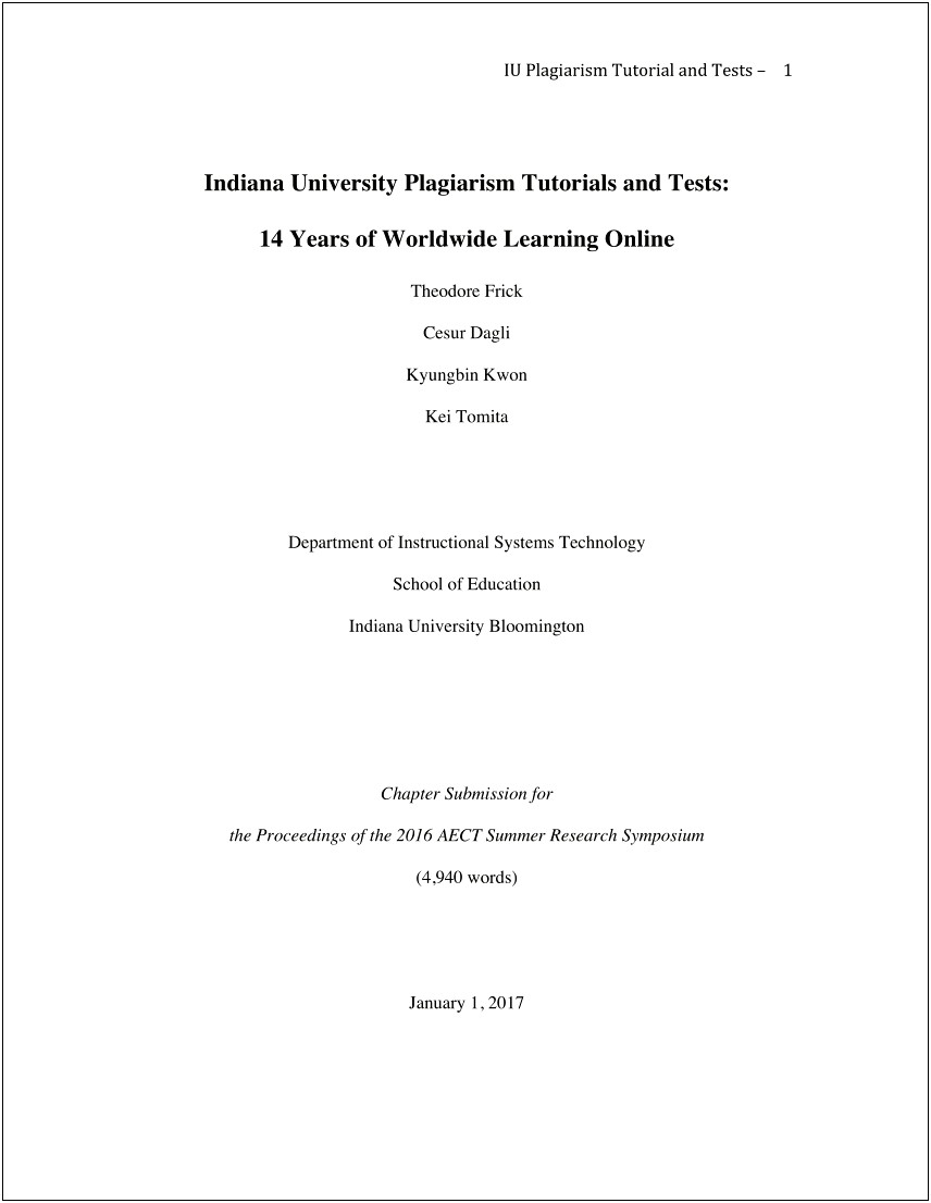 Indiana University Bloomington Dissertation Acceptance Page Word Template
