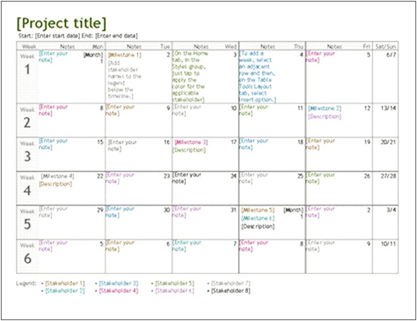 Industry Research Plan And Timeline Template