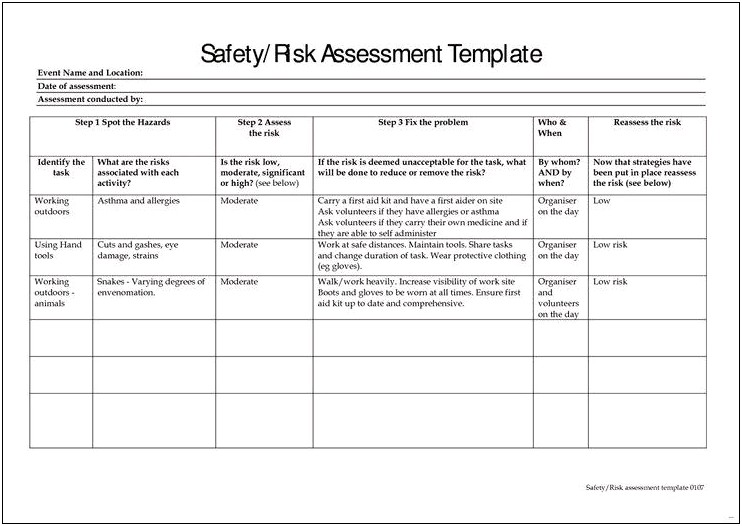 Infection Control Plan Template For Construction