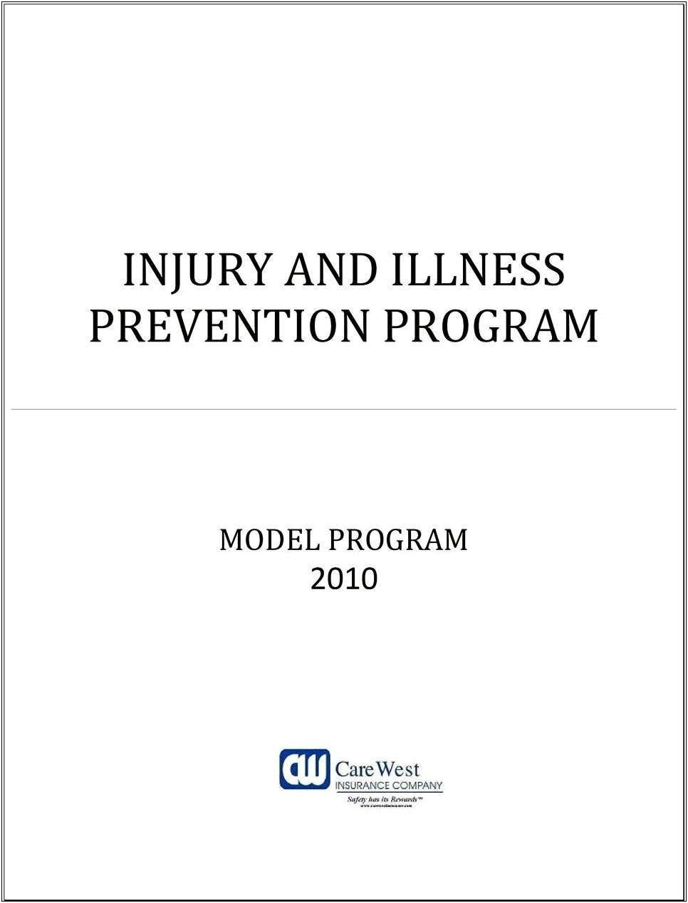 Injury And Illness Prevention Plan Template