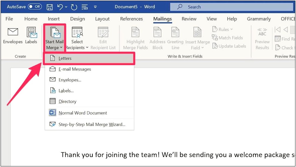 Insert Address Block Into Word Mail Merge Template