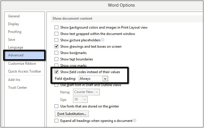 Insert Text Field In Word Template