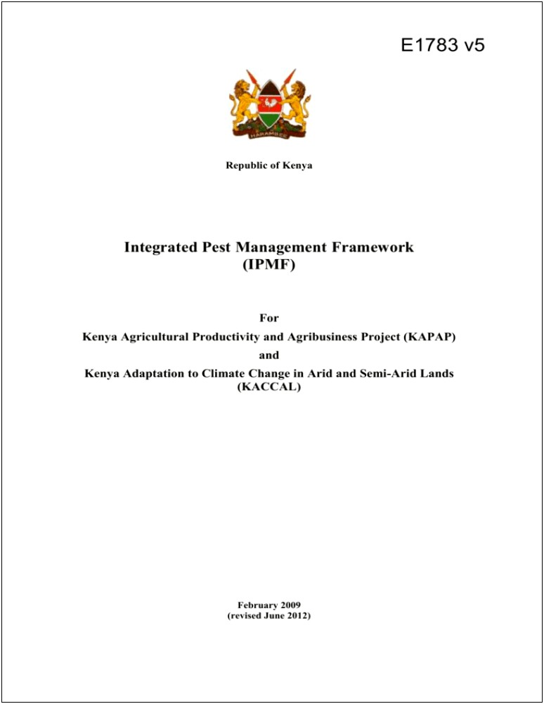 Integrated Pest Management Plan Template Uk