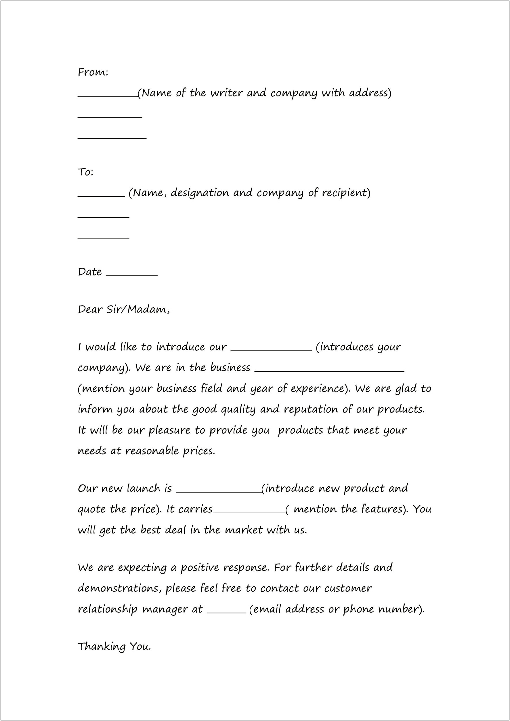 Interested In Buying Store Business Letter Template