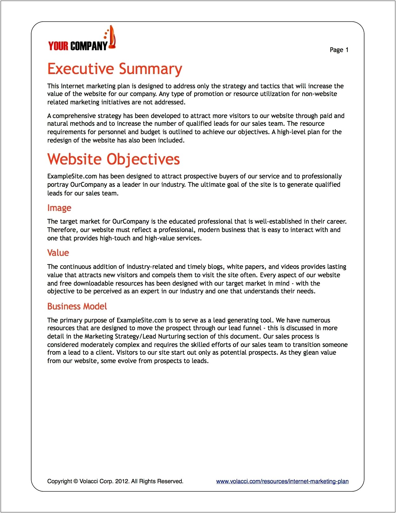 Internet Service Provider Business Plan Template