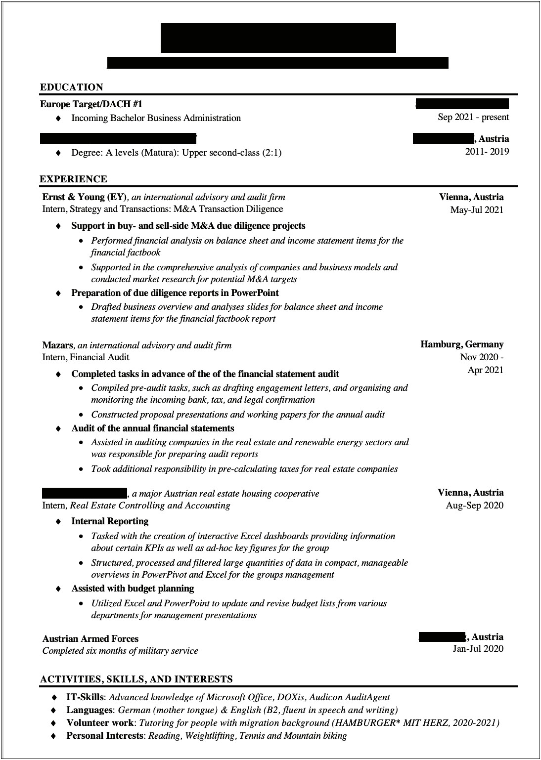 Investment Banking Cover Letter Templates Wso