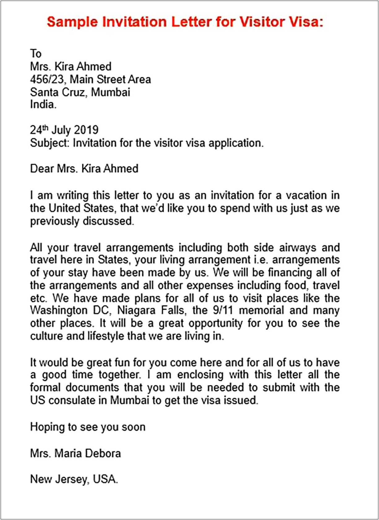 Invitation Letter For Uk Visa Template