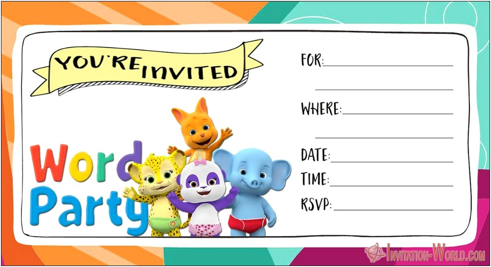 Invitations Party Templates Free For Word