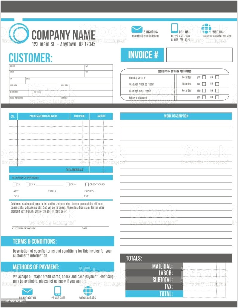 Invoice Template With Credit Card Payment Option