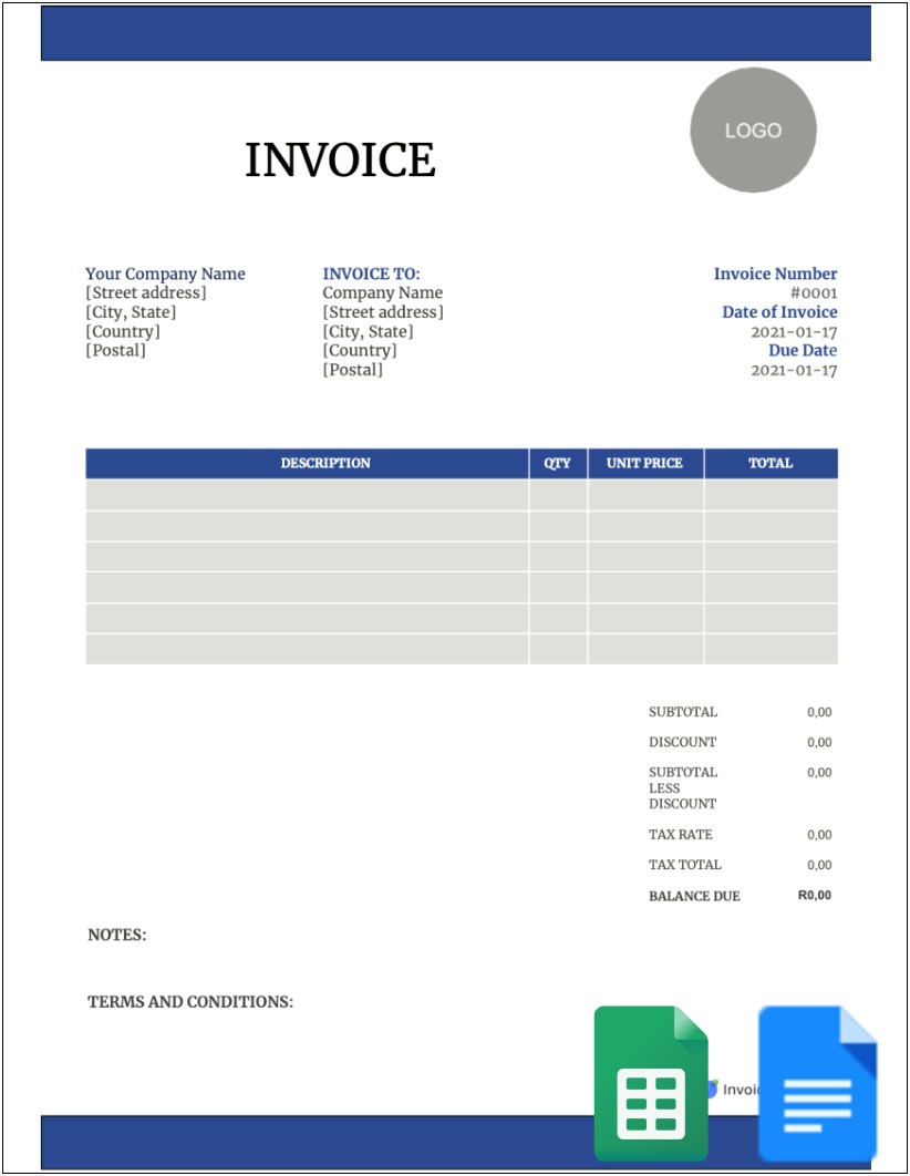 Invoice Templates For Word Or Excel