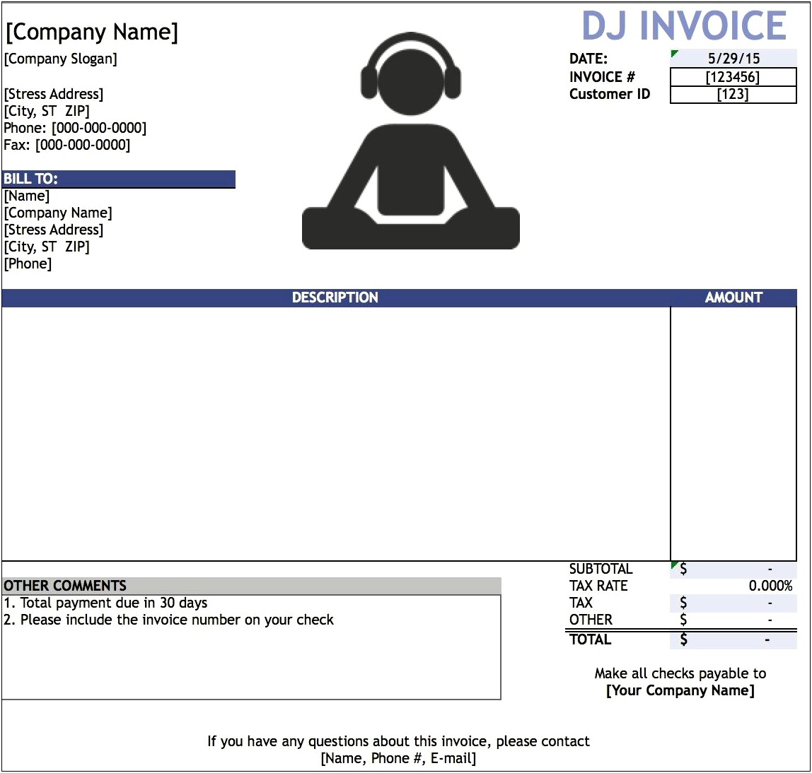 Invoice Templates In Word For Mac