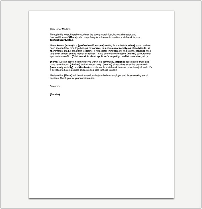 Is A Reference Letter Required For Bunac Template