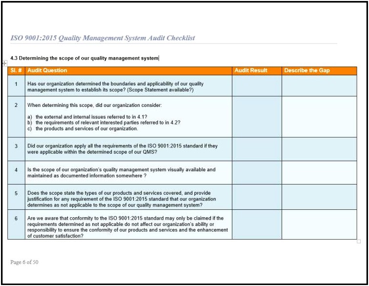 Iso 9001 Implementation Project Plan Template