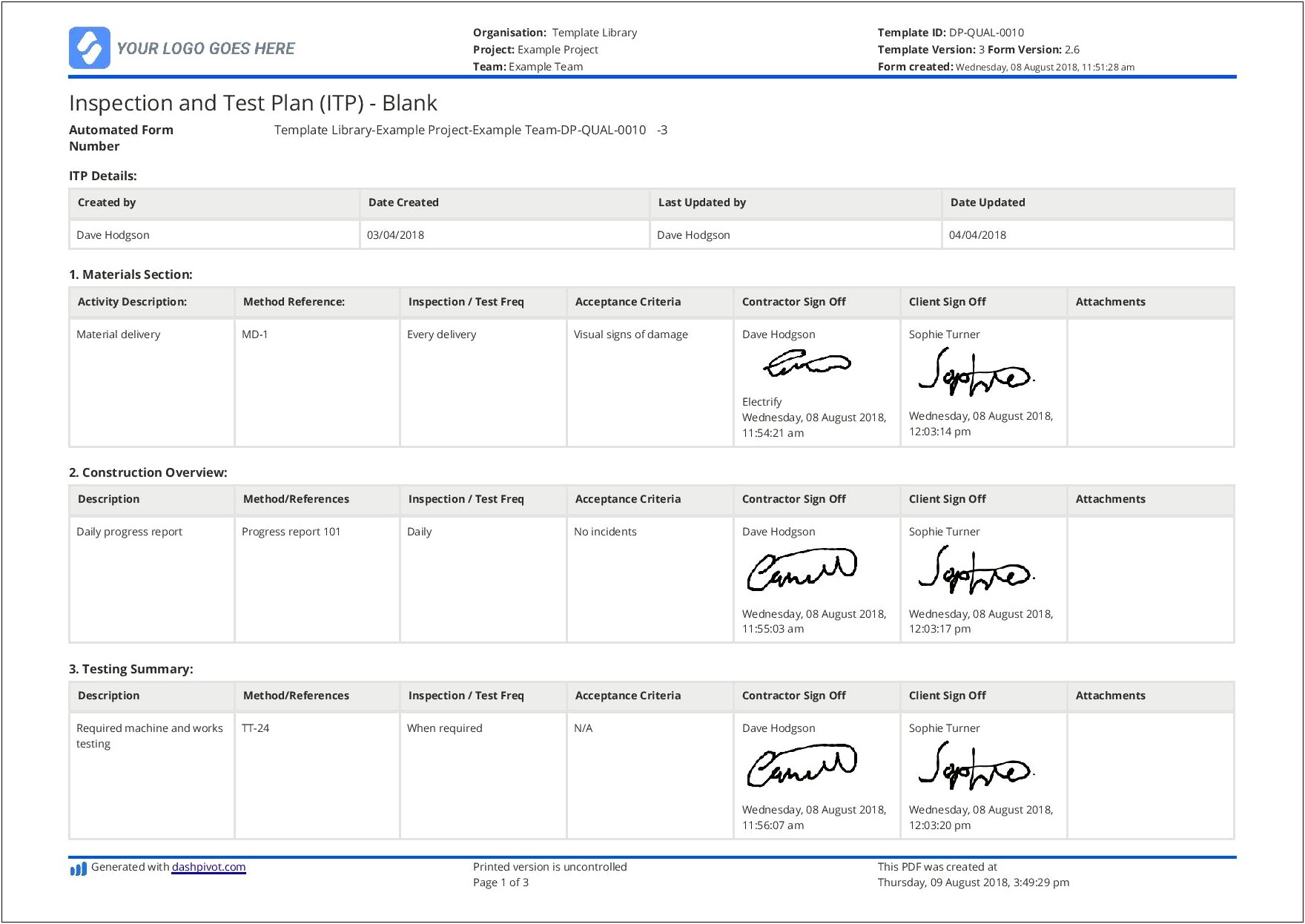 It Administrator Test Plan Template In Excel