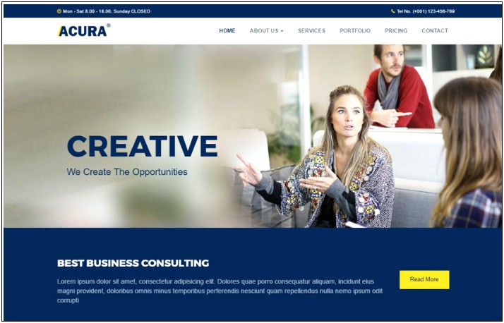It Company Bootstrap Template Free Download