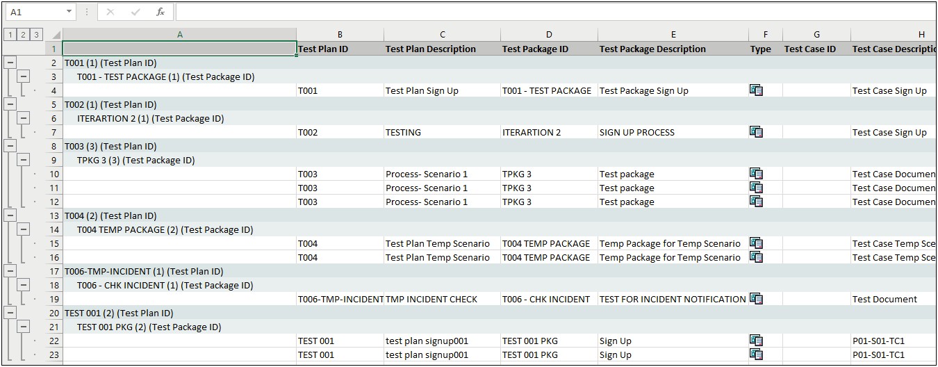 It Test Plan Template In Excel