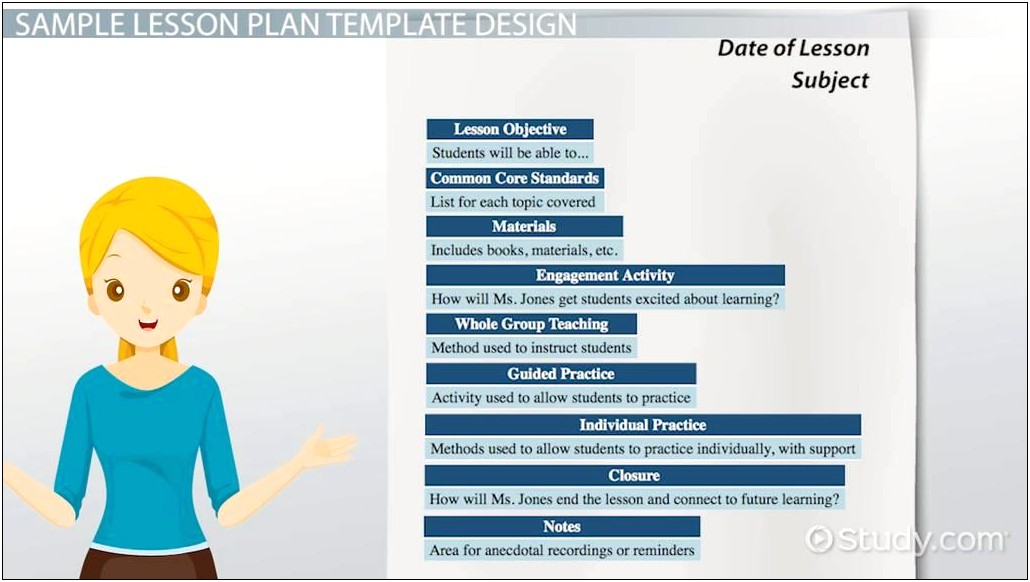 K 8 Music Lesson Plan Template