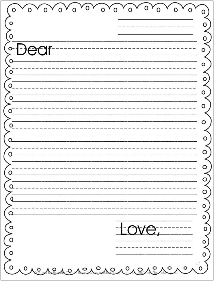 Kids Letter Template All About Me