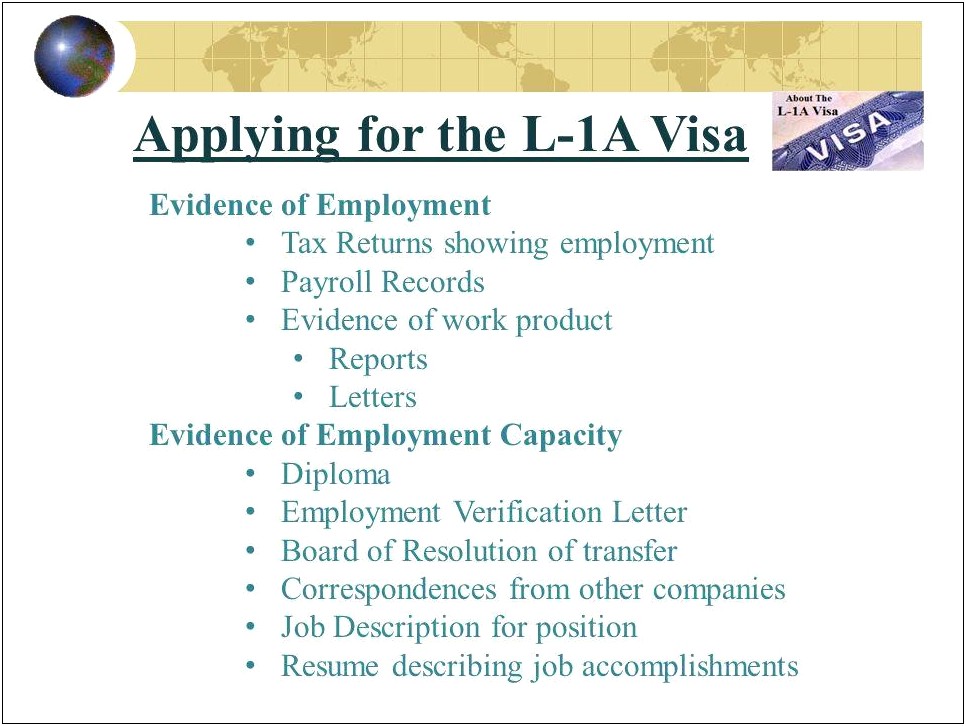 L1 Visa Job Offer Letter Template