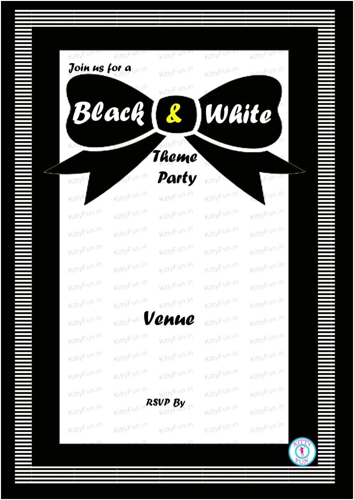 Ladies Kitty Party Invitation Card Template