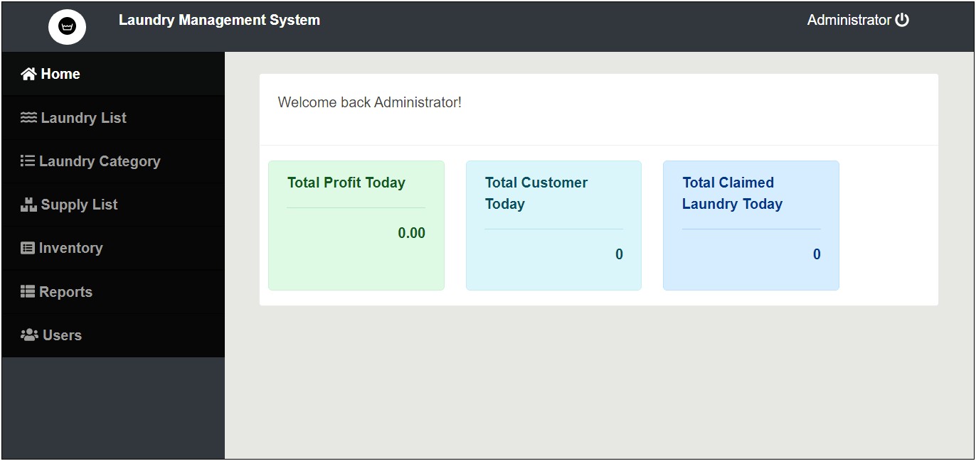 Laundry Management System Template Free Download