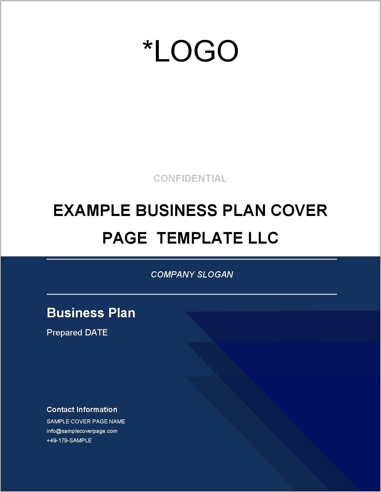 Law Firm Business Plan Template Cover Page