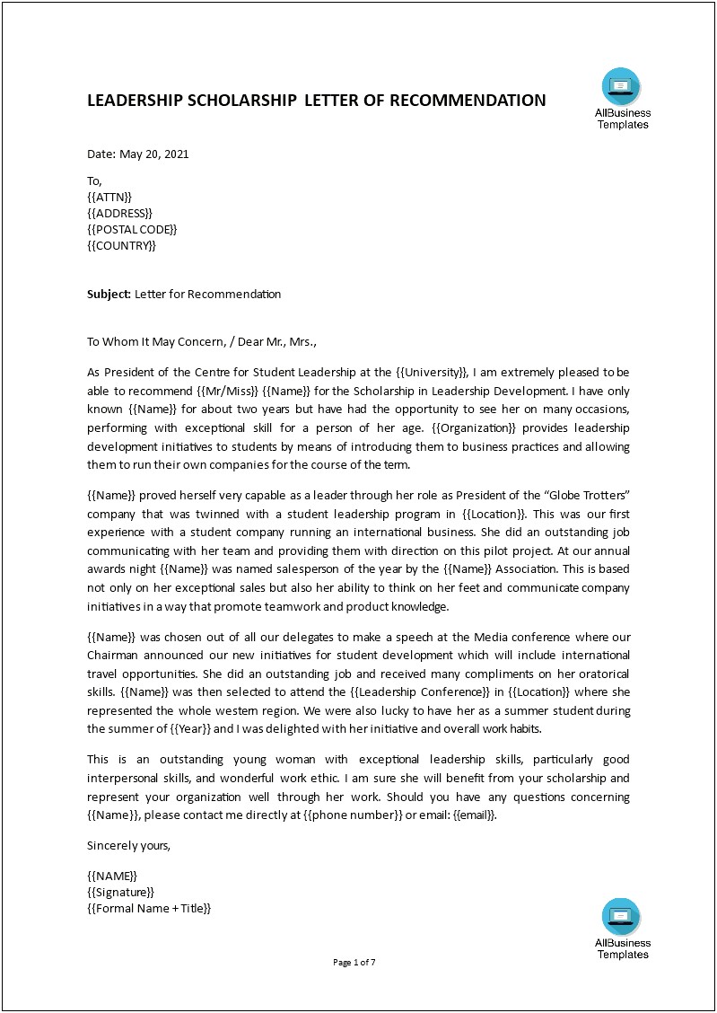 Law School Letter Of Recommendation Template From Employer